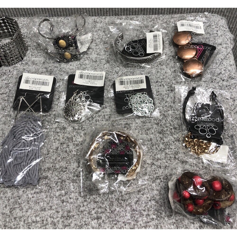 Lot of 10 Paparazzi Bracelets & Earrings